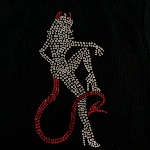 Handmade Rhinestone Devil Tank - Picture 2 of 2